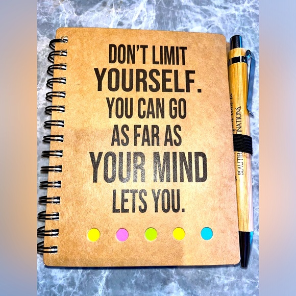 NEW! Inspirational Mini Notebook w Sticky Tabs & Random Inspirational Pen - Picture 1 of 3